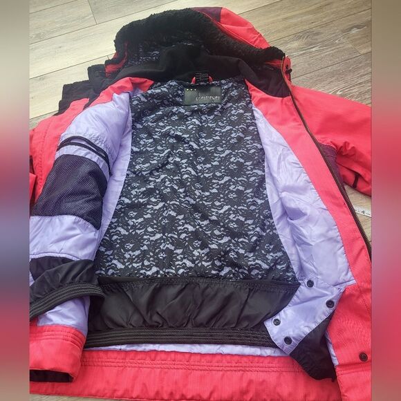 Obermeyer Sara Jacket size ladies 18 ski snowboard purple & pinkish - Picture 3 of 14
